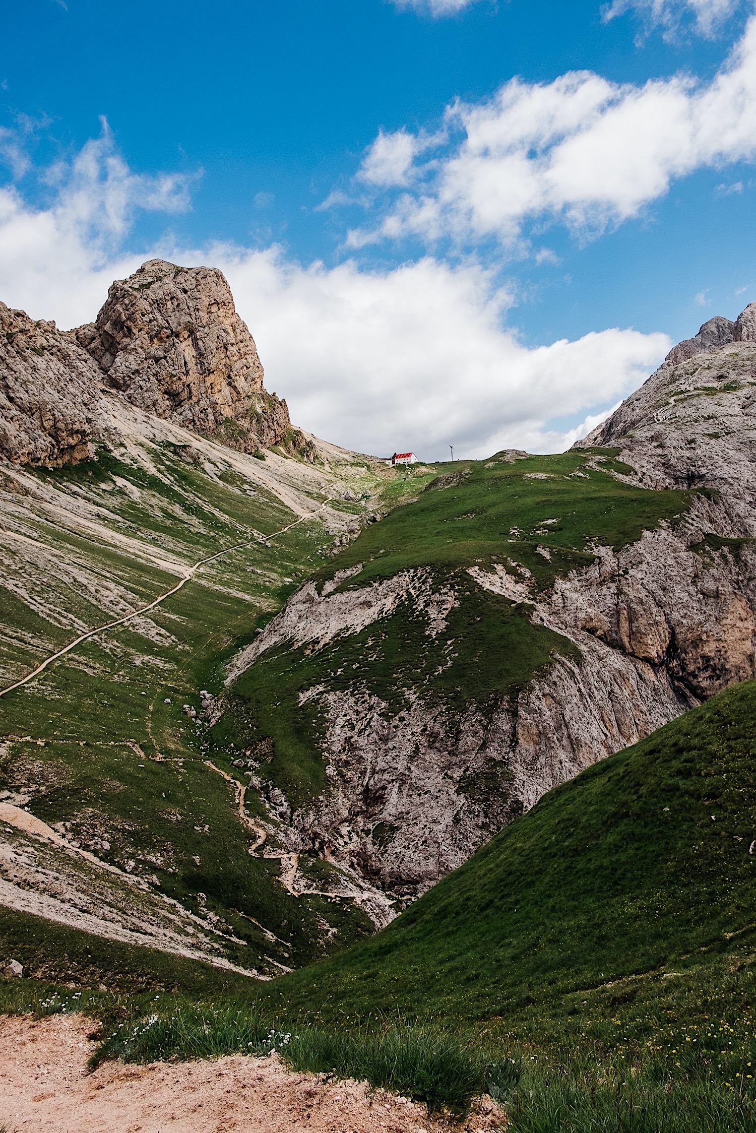 Blick zur Tierser Alpl auf der Seiser Alm